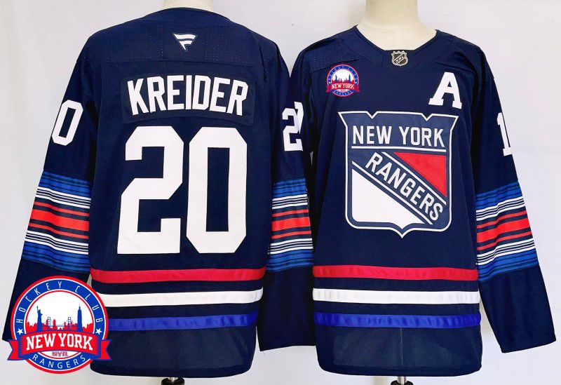 Men New York Rangers 20 Kreider Blue Fanatics 2025 NHL Jersey style 10